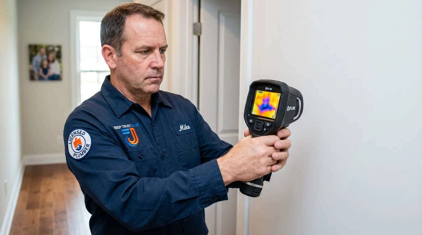Thermal imaging leak detection by Johns Plumbing LLC in Mathews
